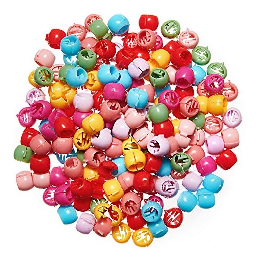 300 Pieces Mini Hair Claw Clips Mini Rainbow Hair Clips Tiny Plastic Jaw Clips for Women (Round)