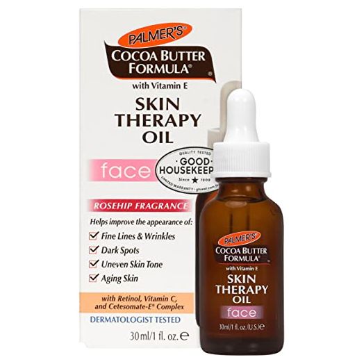 Palmer's Cocoa Butter Formula Moisturizing Skin Therapy Oil for Face with Vitamin E, Rosehip Fragrance, 1 Ounce