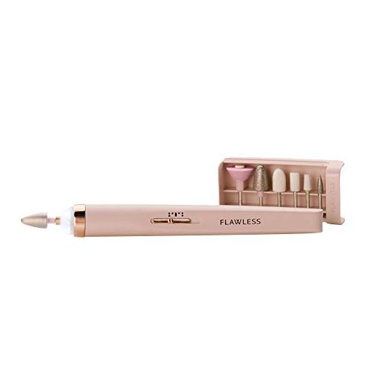 Finishing Touch Flawless Salon Nails Kit, Electronic Nail File and Full Manicure and Pedicure Tool