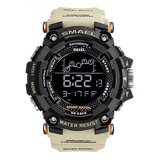 Men's Military Watch Outdoor Digital Sports Watches LED Waterproof Chronograph Electronic Wristwatch with Date Alarm Stopwatch for Men Women