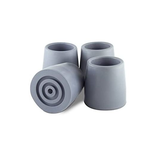 Essential Medical Supply Replacement Walker/Commode Tips, Gray, 1 1/8"