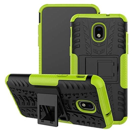 for Samsung Galaxy J7 Refine Case,J7 V 2018,Galaxy J7 Top,J7 Crown,J7 Aero,J7 Aura,J7 Eon,J7 Star Case, Viodolge [Shockproof] Rugged Dual Layer Case Cover with Kickstand (Green)
