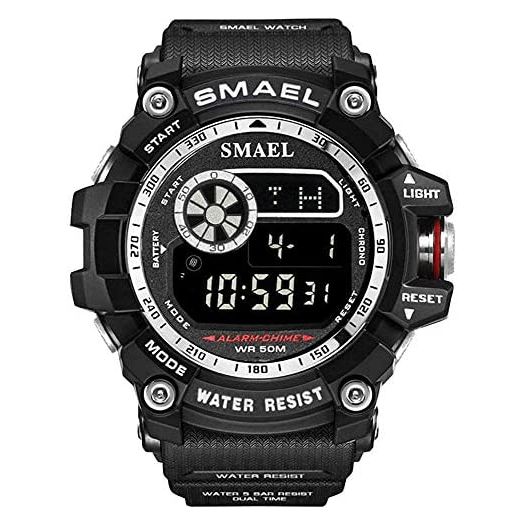 Mens Sports Watches Multifunctional Military 50M Waterproof LED Alarm Backlight Stopwatch Cool Digital Watch