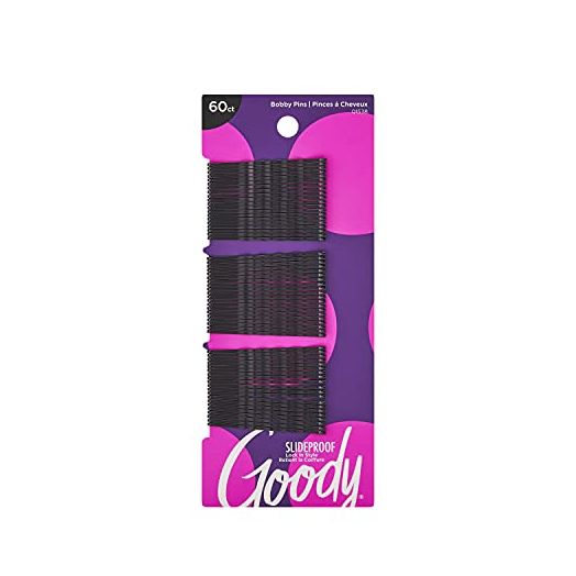 Goody SlideProof Bobby Pins, Black, 60-count (1942233)