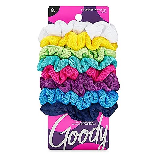 Goody Women's Hair Ouchless Jersey Variety Scrunchies, 8 Count
