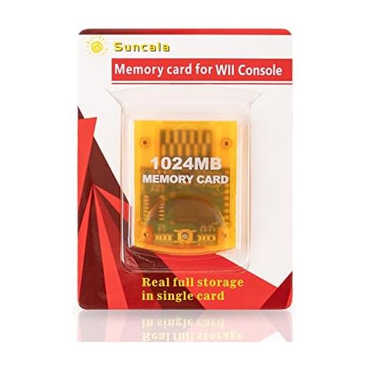 Suncala Memory Card Compatible with Gamecube and Wii Console, 1024MB Memory Card for Nintendo Gamecube