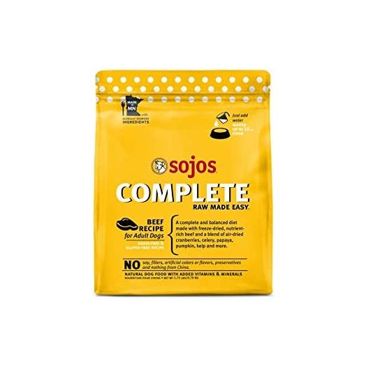 SOJOS Complete Beef Recipe Adult Grain-Free Freeze-Dried Raw Dog Food