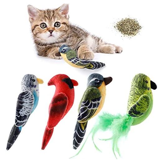 Dorakitten Catnip Toys for Indoor Cats - 5PCS Plush Cat Chew Toys Teething Interactive Catnip Filled Kitten Toy Soft Pet Toy