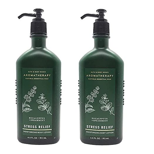 Bath & Body Works Aromatherapy Stress Relief - Eucalyptus + Spearmint Body Lotion, 6.5 Fl Oz, 2-Pack