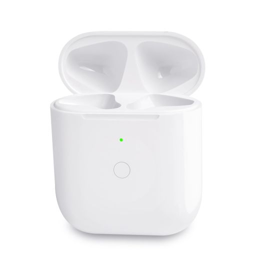 Airpods Charging Case Compatible for Airpods 1st & 2nd, Wireless Charging Replacement Case, with Bluetooth Pairing Sync Button, No Airpods & White