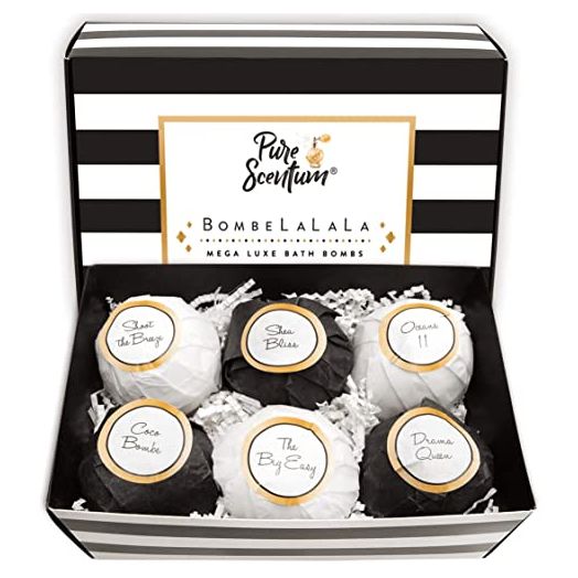 Pure Scentum Bombelalala Bath Bombs - Relaxing Bath Bomb Gift Set for Women – US Made, Luxurious, Organic, Vegan and Large Bath Bombs