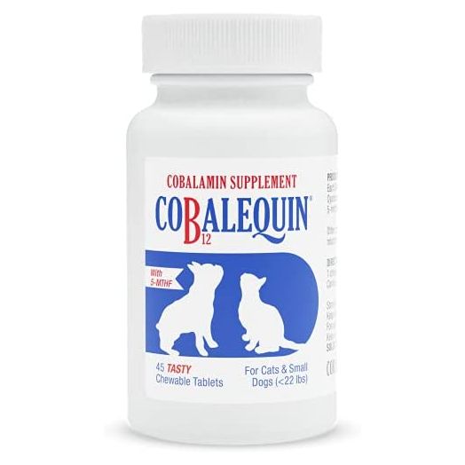 Nutramax Cobalequin B12 Supplement - for Cats and Small Dogs, 45 Chewable Tablets