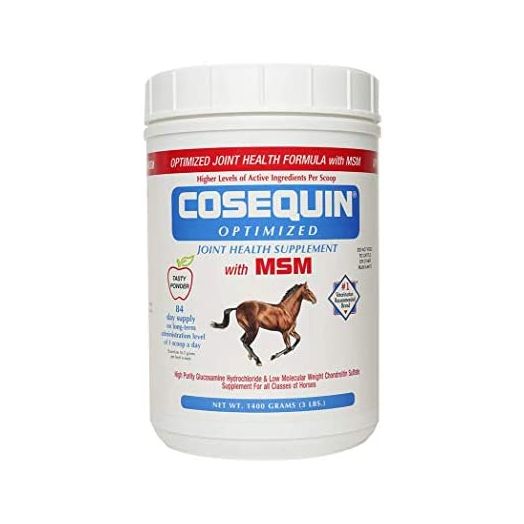 Nutramax Cosequin Optimized with MSM Joint Health Supplement for Horses - Powder with Glucosamine and Chondroitin, 1400 Grams