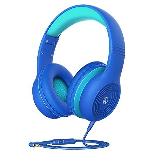 VotYoung Kids Headphones with Microphone for School, Wired Headphones Over Ear with 85/94dB Volume Limit, Girls Boys Headphones for Kids with Sharing Jack, Stereo Headset for iPad/Fire Tablet/Travel
