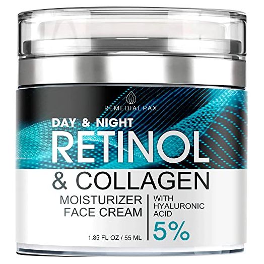 Retinol Cream for Face, Skin Care Facial Moisturizer with Hyaluronic Acid and Collagen, Hydrating Face Lotion for Women and Men, Day and Night Anti-Aging Moisturizing Cream to Reduce Wrinkles