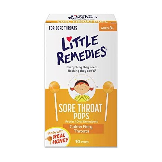 Little Remedies Sore Throat Pops, Made With Real Honey, 10 Count