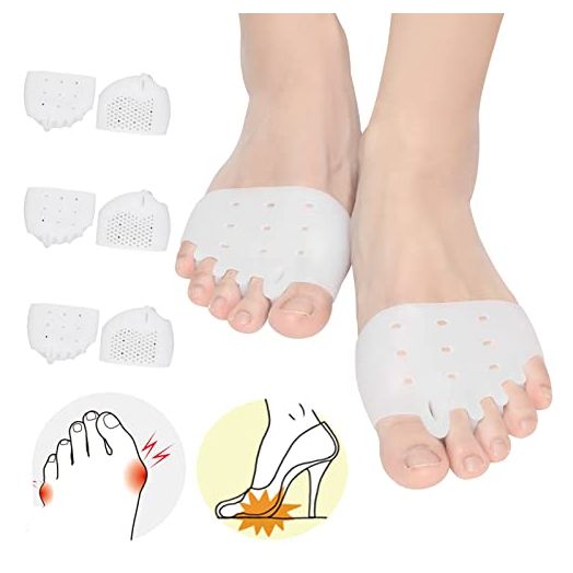 Toe Separator, Metatarsal Pads(3 Pairs), Toe Spacers, Metatarsal Pads Women, Soft&Breathable Metatarsal Cushion, Toe Straightener, Great For Bunion, Hammer Toes, Metatarsal Pain For Men & Women