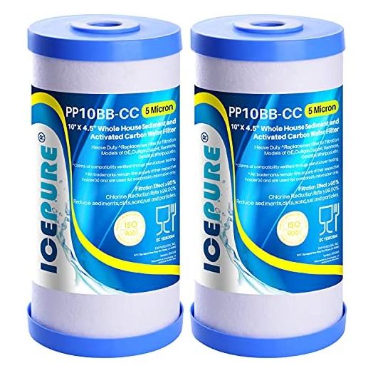 ICEPURE 5 Micron 10" x 4.5" Whole House Water Filter