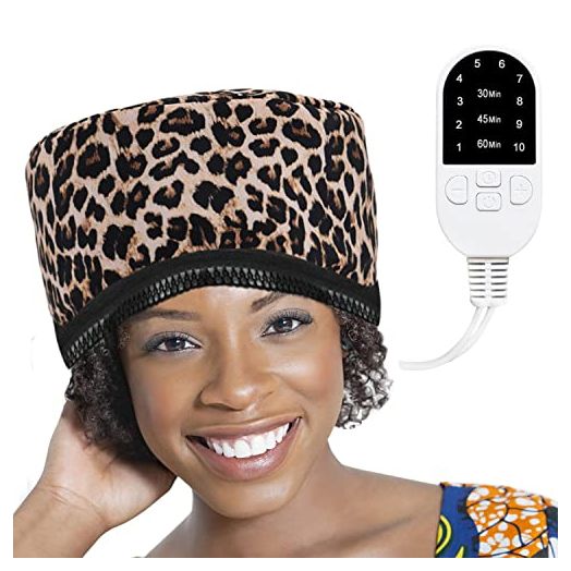 Corded Electric Thermal Heat Cap for Deep Conditioning Hydrating Hair, Spa Treatment Nourishes Dry, Damaged, Frizzy Hair