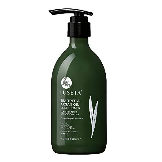 Luseta Tea Tree Oil Conditioner - Natural Anti Dandruff Treatment for Dry and Damaged Hair, Sulfate Free & Safe for Color Treated Hair 16.9oz