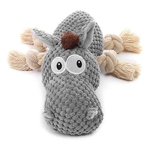 Sedioso Dog Toy, Large Dog Squeaky Toys, Stuffed Animal Dog Plush Toy for Puppy, Small, Middle, Large Dogs (Donkey(Grey))