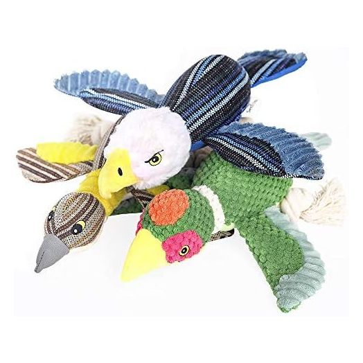 Sedioso Dog Toys, (3-Pack) Animal Dog Plush Toys Set, Squeaky Dog Toys with Crinkle Paper, Dog Plush Toys for Puppy, Small, Middle, Large Dogs