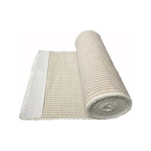 ZJCCTO Elastic Bandage 4 Pack. 6 Inches Wide x (13 to 15 ft. when stretched) with Hook and Loop on Both Ends, Latex Free Bandage. Perfect Compression Wrap for Varicose Veins,Sprained Ankle