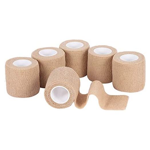 Ivy Medical Care Self Adhesive Bandage Wrap – 6Pcs Medical Tape Vet Wrap Rolls – 5 Yards Non-Woven Cohesive Bandage – Highly Breathable First Aid Medical Tape – Ideal for Strains, Compression