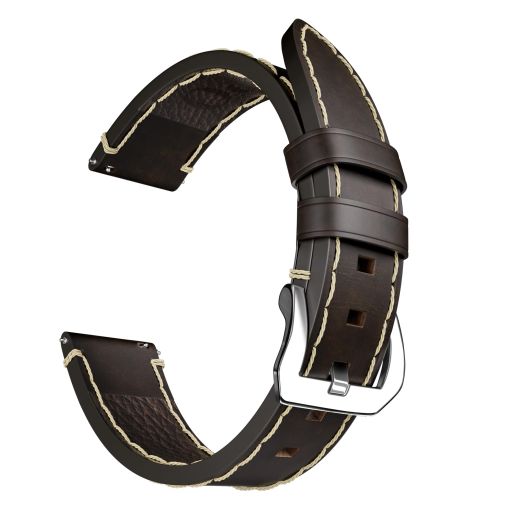 RBIPO Vintage Leather Watch Band Retro Crazy horse Oiled Leather Watch Band Strap Quick Release Replacement Band-22mm 24mm