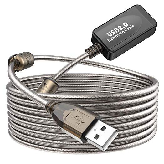 Halsouy USB 2.0 Extension Cable, Type A-Male to A-Female Active Repeater Extender Cord Compatible with Game Consoles, Printer, Camera (100ft)