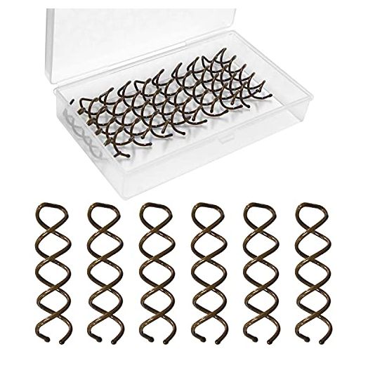 Spiral Bobby Pins Brown with Storage Tin, 20 Pcs Spin Pins for Hair (2 Inch), Premium Spiral Hair Pins for Buns, Non Scratched Twist Screw Hair Pins for Women Girls and Kids