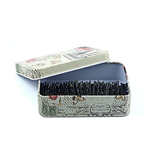 Mini Bobby Pins Black with Cute Case, 200 CT 1.38 Inch Small Hair Bobby Pins for Buns, Premium Hair Pins for Kids, Girls and Women, Great for All Hair Types