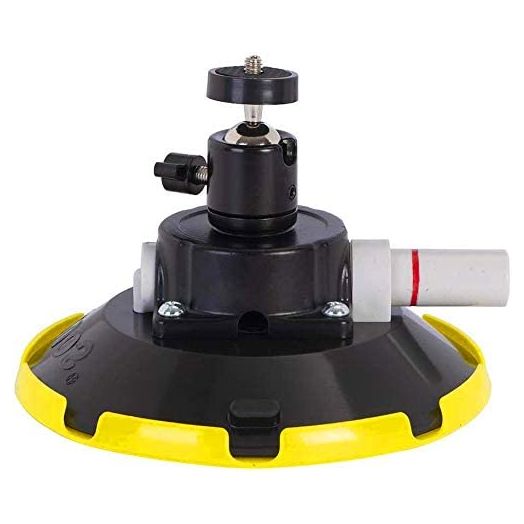 ZUOS 6" Car Camera Mounting Kit Pump Vacuum Suction Cup Mount, Professional Camcorder Vehicle Holder w/ 360° Panorama Ball Head and 180°,