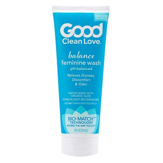 Good Clean Love Balance Moisturizing Wash, pH-Balanced Vaginal Soap for Women with Natural Ingredients, Gentle Cleansing Feminine Hygiene Product, Relieves Dryness & Reduces Odor, 8 Oz