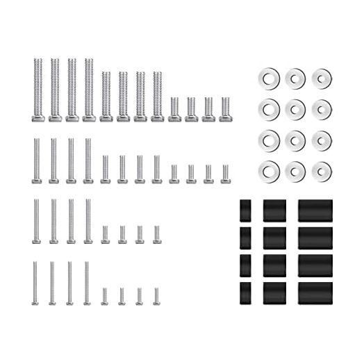 Universal TV Mounting Hardware Kit Fits All TVs Up to 80" - Pack Contains M4, M5,M6 and M8 TV Screws, Washers and Spacers with Any TV/Monitor Mount Black