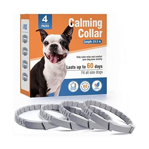Calming Collar for Dogs 4 Packs Pheromone Collar 60 Days Use, Dog Anxiety Relief Separate Design Suitable for Various Small Medium Large Dog Relax Dog Calming Collar, Adjustable Size 25 Inches