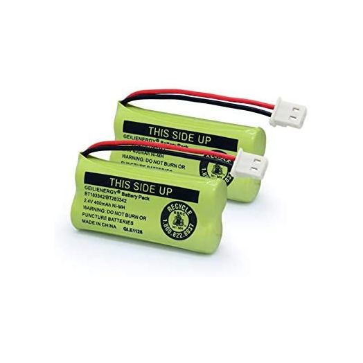 Geilienergy BT183342 BT283342 BT166342 BT266342 BT162342 BT262342 Battery Compatible with CS6114 CS6419 CS6719 EL52300 CL80112 CS6719-2 Cordless Handsets (Pack of 2)