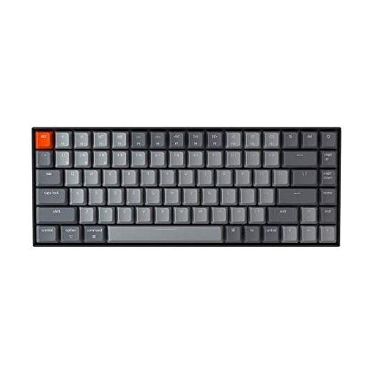 Keychron K2 75% Layout RGB Bluetooth Wireless Mechanical Keyboard with Gateron G Pro Brown Switch/Anti Ghosting/N-Key Rollover, Compact 84 Keys USB Wired Gaming Keyboard for Mac Windows-Version 2