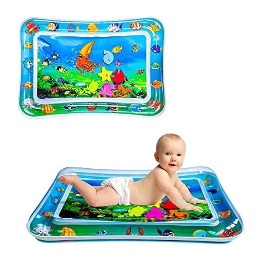 YULIN-MALL Tummy time Water Play mat Baby & Toddlers is The Perfect Fun time Play Inflatable Water mat,Activity Center Your Baby's Stimulation Growth, Blue