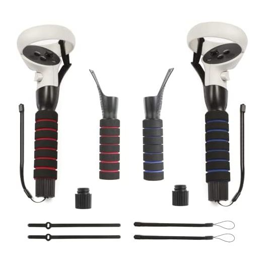 VR BeatSaber Handles Controller Extension Grips Compatible with Oculus Quest/Quest 2/Rift S Playing BeatSaber Games