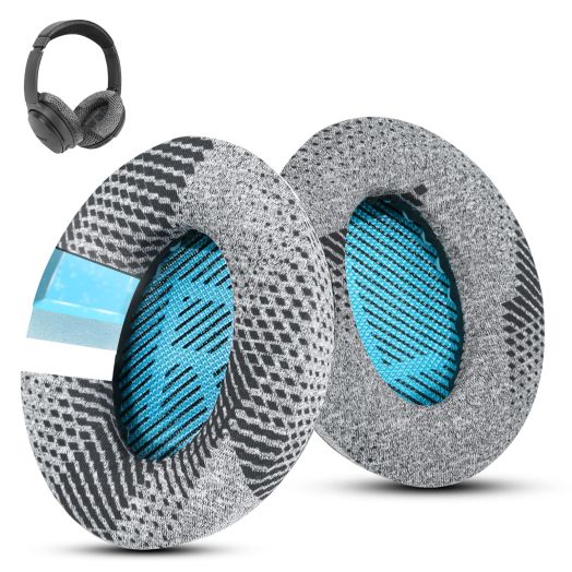 Cooling-Gel QuietComfort 35 / QC 35ii Replacement Ear Pads for Bose Headphones, Compatible with Bose QC45 QC35 QC25 QC2 QC15/ Around-Ear 2 AE2i AE2w/ SoundTrue & SoundLink Series (Grey Fabric)