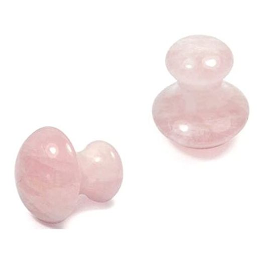 TOP-VRA Gua Sha Tool, Crystal Chakra Mushroom Shape Facial Massage Stone (2pieces)