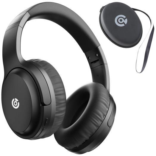 Bluetooth Headphones Over Ear 120H Playtime, Wireless Headphones with Microphone, Foldable Lightweight Wired Headphones with Headphones Case, HiFi Stereo Sound Headset for Travel/Work/PC
