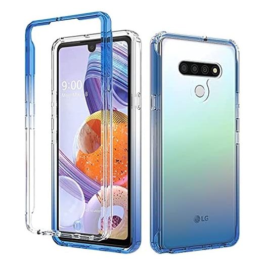 Vavies Compatible with LG Stylo 6 Case, for LG Stylo6 Phone Case for Girls Women, Full Body Shockproof Clear Soft Flexible TPU Protective Cover Cases for LG Stylo 6 (Blue)