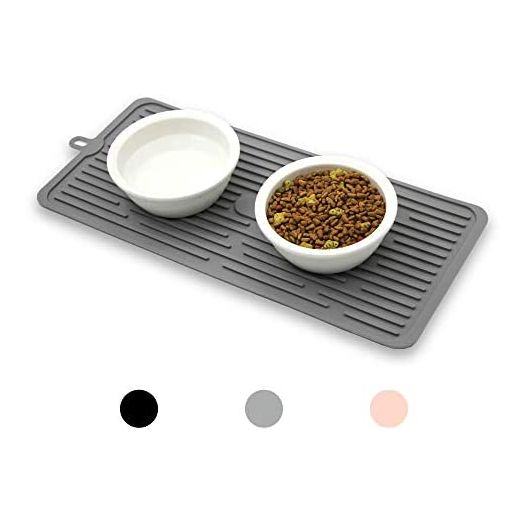 Ptlom Pet Placemat for Dog and Cat, Mat for Prevent Food and Water Overflow, Suitable for Medium and Small Pet