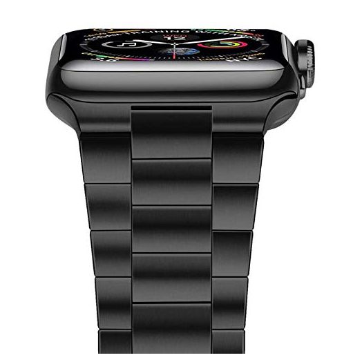 iiteeology Compatible with Apple Watch Band 49mm 45mm 44mm, Upgraded Solid Business Stainless Steel Band for Apple iWatch Series 9/8/7/Ultra,Black