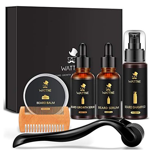 Beard Growth Kit,Derma roller for beard growth,Biotin Beard Growth oil for Patchy Beard ,Beard Serum,Beard Shampoo,Beard Balm,Beard Comb,Beard E-Book-Gifts for Men Him Dad Father Boyfriend
