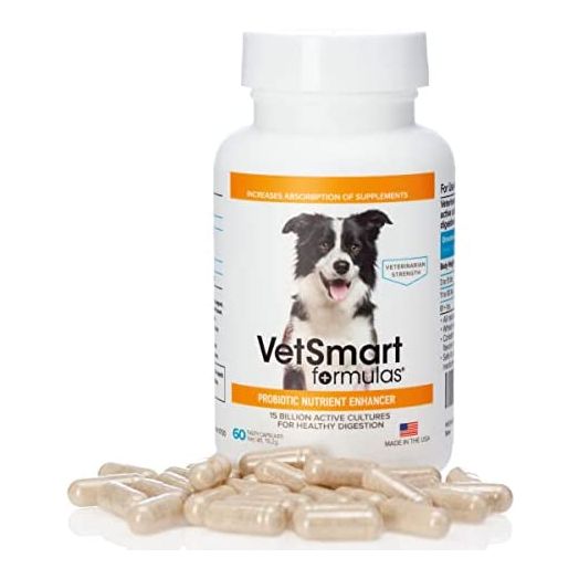 Pet Probiotics for Dogs Supplement - Supports Digestive Enzymes for Nutrient Absorption - 15 Billion Active Probiotic Cultures Attack Inflammation to Prevent Infection