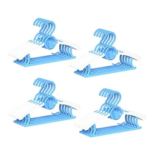 20 Pack Baby Adjustable Clothes Hangers with Swivel Hook ,Ultra-Thin Extendable Newborn's Baby Kids Childrens Hangers,Non Slip Small Baby Toddler Infant Plastic Hangers for Nursery's Laundry Closet