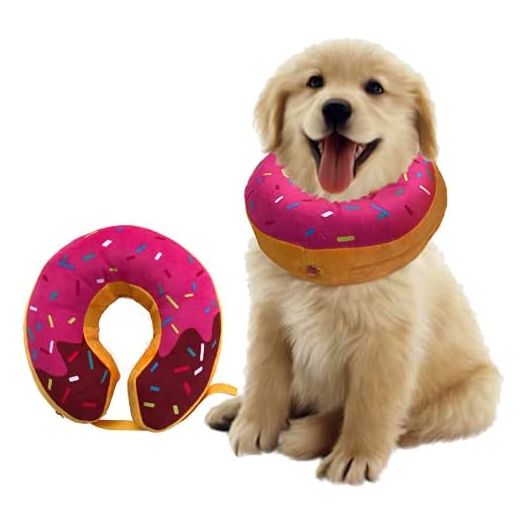 Dog Neck Donut Collar - Inflatable Dog Donut Collar for After Surgery - Elizabethan Collar for Dogs, Dog Inflatable Recovery Collar, Dog Doughnut Collar (Medium Size)